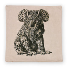 Load image into Gallery viewer, Detailed Line Drawings Sketch Koala Animal Art Print Square Cushion/Pillow Cover/Cases 45x45cm
