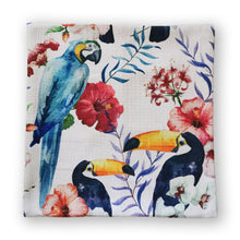 Load image into Gallery viewer, Flamingo Toucan Parrot Bird Animal Art Print Square Cushion/Pillow Cover/Cases for Home Office Sofa Couch 45x45
